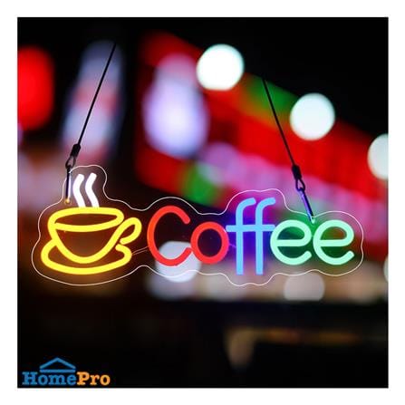 ป้ายไฟ LED CARINI MS24022 COFFEE สีเหลือง/เขียว/แดง/น้ำเงิน_1