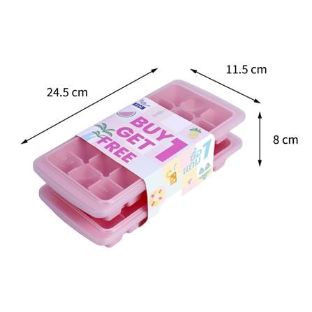 ที่ทำน้ำแข็งมีฝาปิด 21 ช่อง KECH สีชมพู (แพ็ก 1 แถม 1)_4
