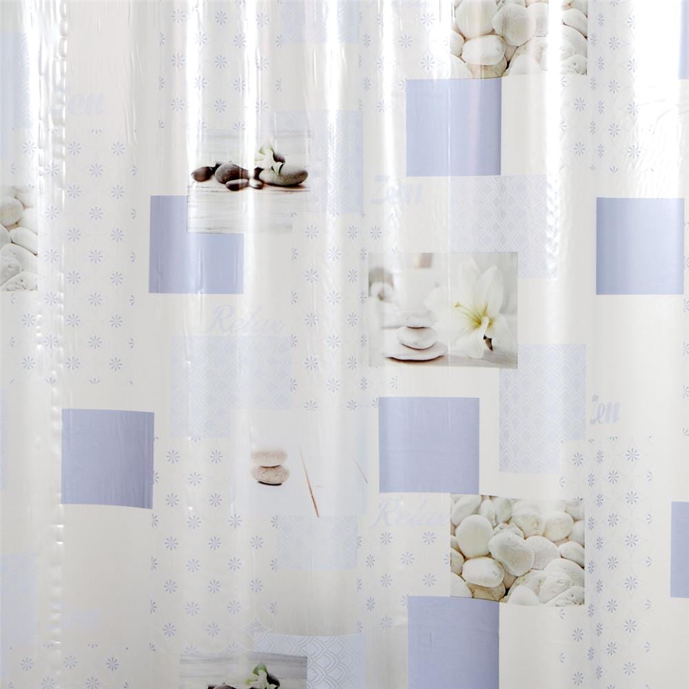 ม่านห้องน้ำ PVC WSP SCP-2/B5129 180X180 ซม.