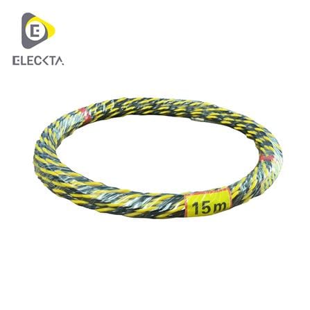ลวดร้อยท่อดึงสายไฟ ELECKTA 7 มม. 15 ม. สีเหลือง/ดำ_0