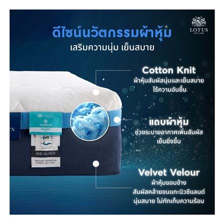 ที่นอนพ็อกเก็ตสปริง 3.5 ฟุต สุญญากาศ LOTUS รุ่น ASLEEP III พร้อมหมอนหนุน 1 ใบ_3