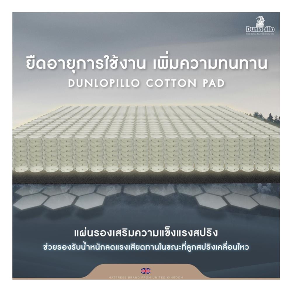 ที่นอนพ็อกเก็ตสปริง 6 ฟุต สุญญากาศ DUNLOPILLO รุ่น VENUS พร้อมหมอนหนุน 2 ใบ