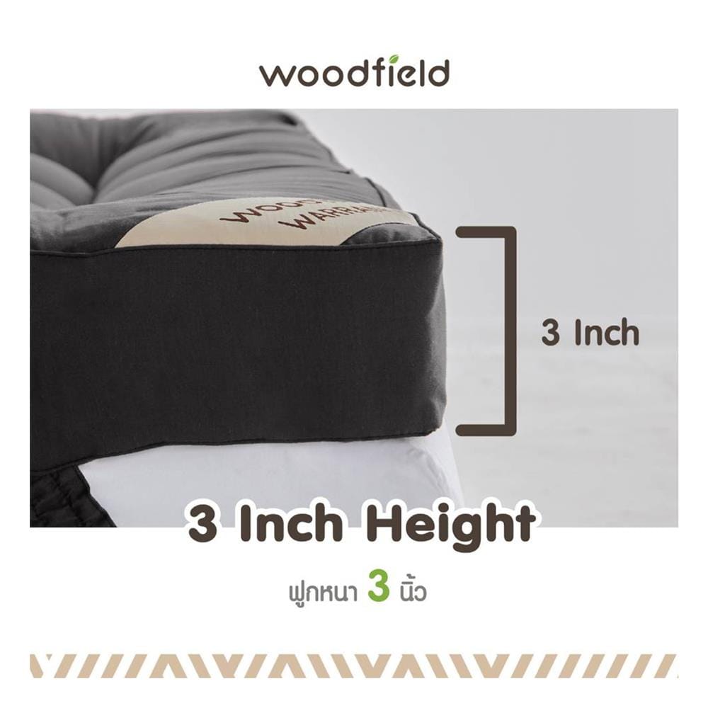 แผ่นรองนอน 5 ฟุต WOODFIELD WARRANT สี NAVY BLUE