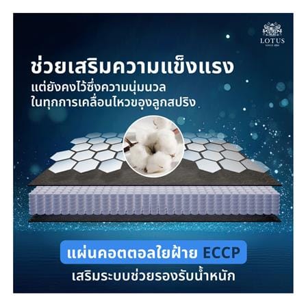 ที่นอนพ็อกเก็ตสปริง 6 ฟุต สุญญากาศ LOTUS รุ่น ASLEEP III พร้อมหมอนหนุน 2 ใบ_12