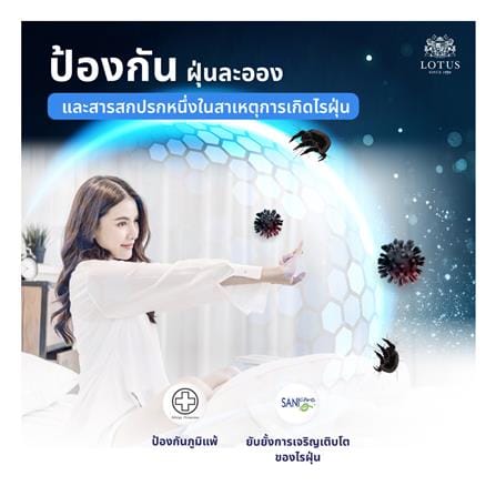 ที่นอนพ็อกเก็ตสปริง 5 ฟุต สุญญากาศ LOTUS รุ่น ASLEEP III พร้อมหมอนหนุน 2 ใบ_4