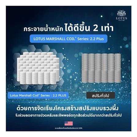 ที่นอนพ็อกเก็ตสปริง 5 ฟุต สุญญากาศ LOTUS รุ่น ASLEEP III พร้อมหมอนหนุน 2 ใบ_7
