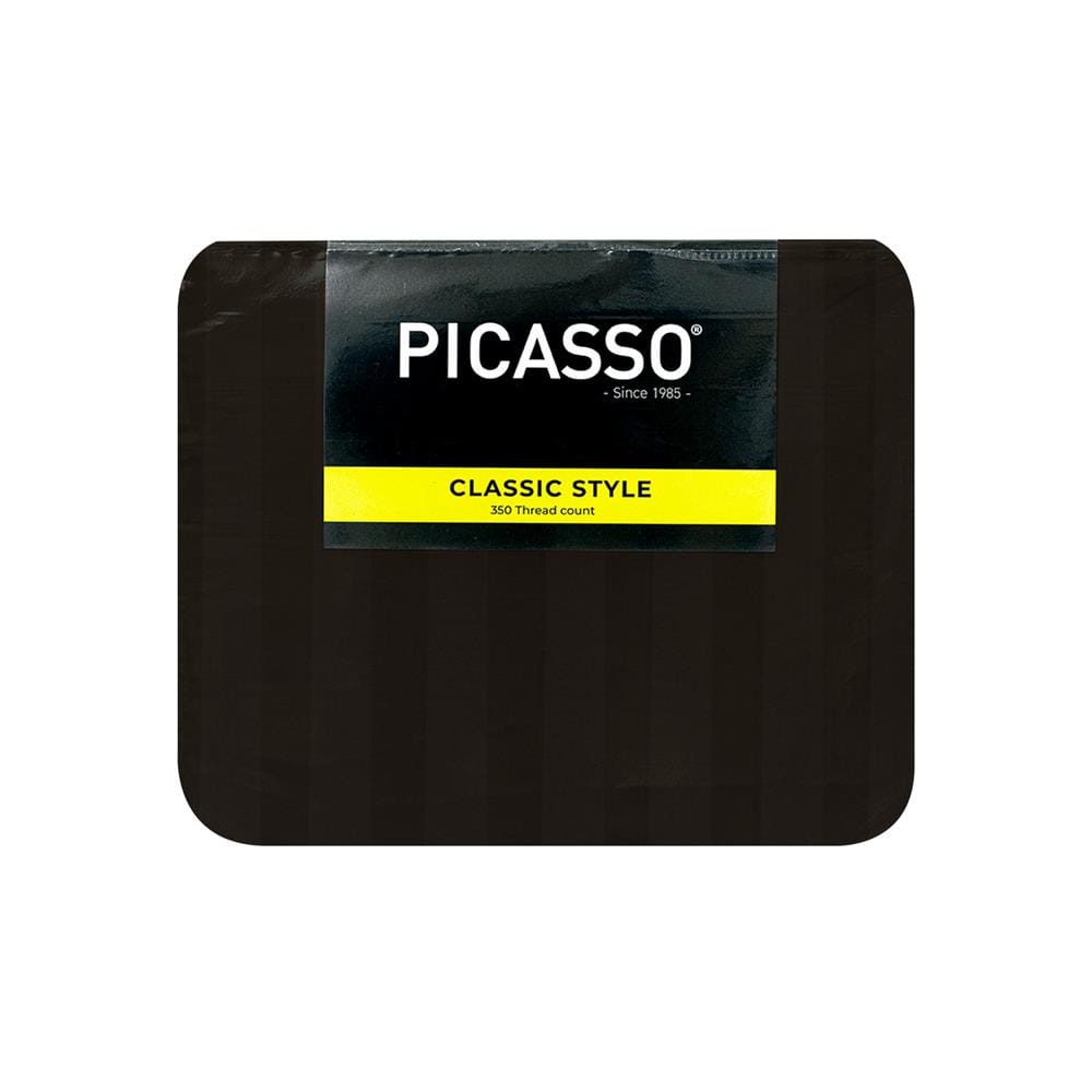 ชุดผ้าปูที่นอน 6 ฟุต (ชุด 5 ชิ้น) PICASSO CLASSIC STYLE สี DARK BROWN
