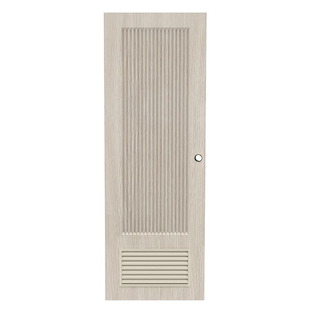 ประตูห้องน้ำ UPVC เจาะลูกบิด AZLE PZL05 70x200 ซม. สี WHITE GRAY_0