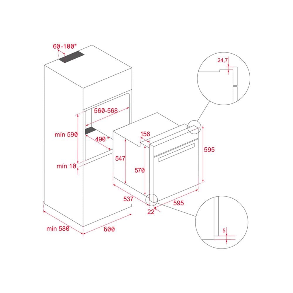 เตาอบฝังดิจิตอล TEKA HLB 8408 BK EASY STEAM