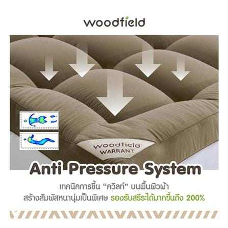 แผ่นรองนอน 3.5 ฟุต WOODFIELD WARRANT สี KHAKI_4