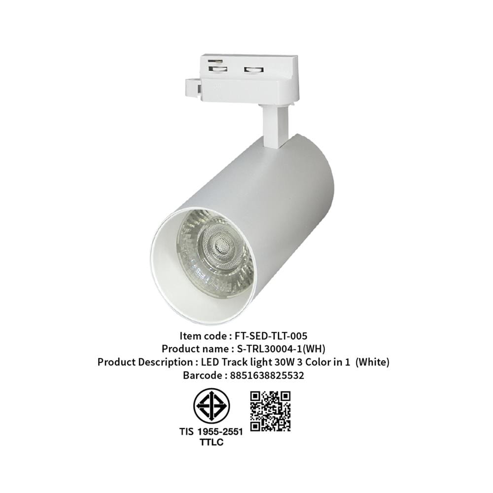 แทรคไลท์ LED SHINING S-TRL30004-1 30 วัตต์ DAYLIGHT/COOL WHITE/WARM WHITE สีขาว
