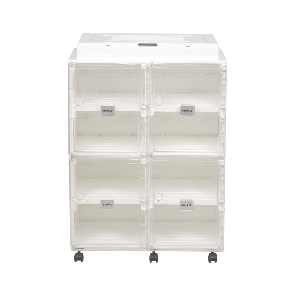ชั้นวางรองเท้า 8 ช่อง พร้อมระบบเป่าแห้ง อุ่น และกำจัดกลิ่น STACKO CLAIRE 53.5X34X76 ซม. สีขาว