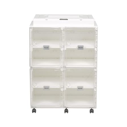 ชั้นวางรองเท้า 8 ช่อง พร้อมระบบเป่าแห้ง อุ่น และกำจัดกลิ่น STACKO CLAIRE 53.5X34X76 ซม. สีขาว_1