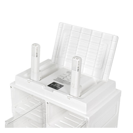 ชั้นวางรองเท้า 8 ช่อง พร้อมระบบเป่าแห้ง อุ่น และกำจัดกลิ่น STACKO CLAIRE 53.5X34X76 ซม. สีขาว_3