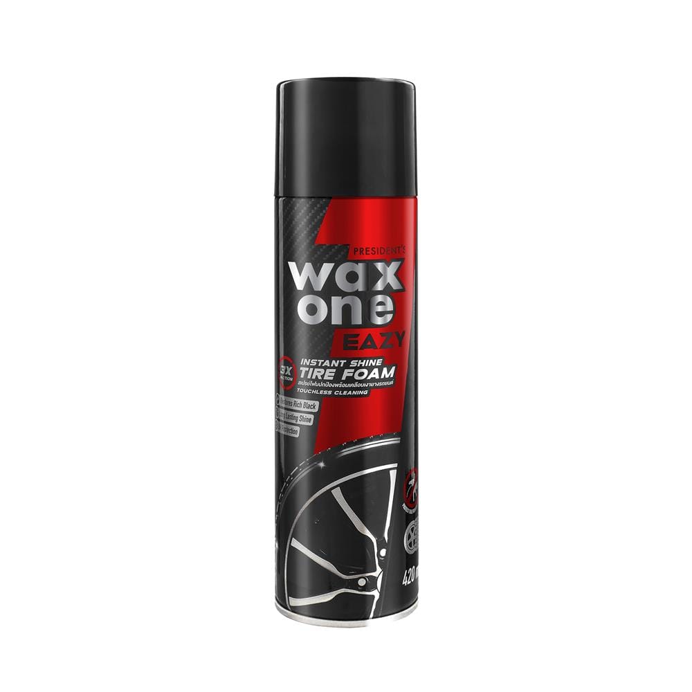สเปรย์โฟมเคลือบเงายางรถยนต์ WAX ONE 420 มล.