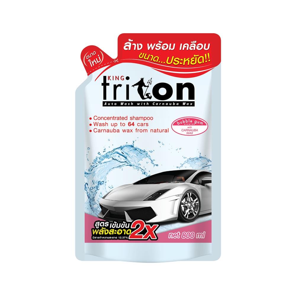 แชมพูล้างรถ KING TRITON 800 มล. บับเบิ้ล กัม