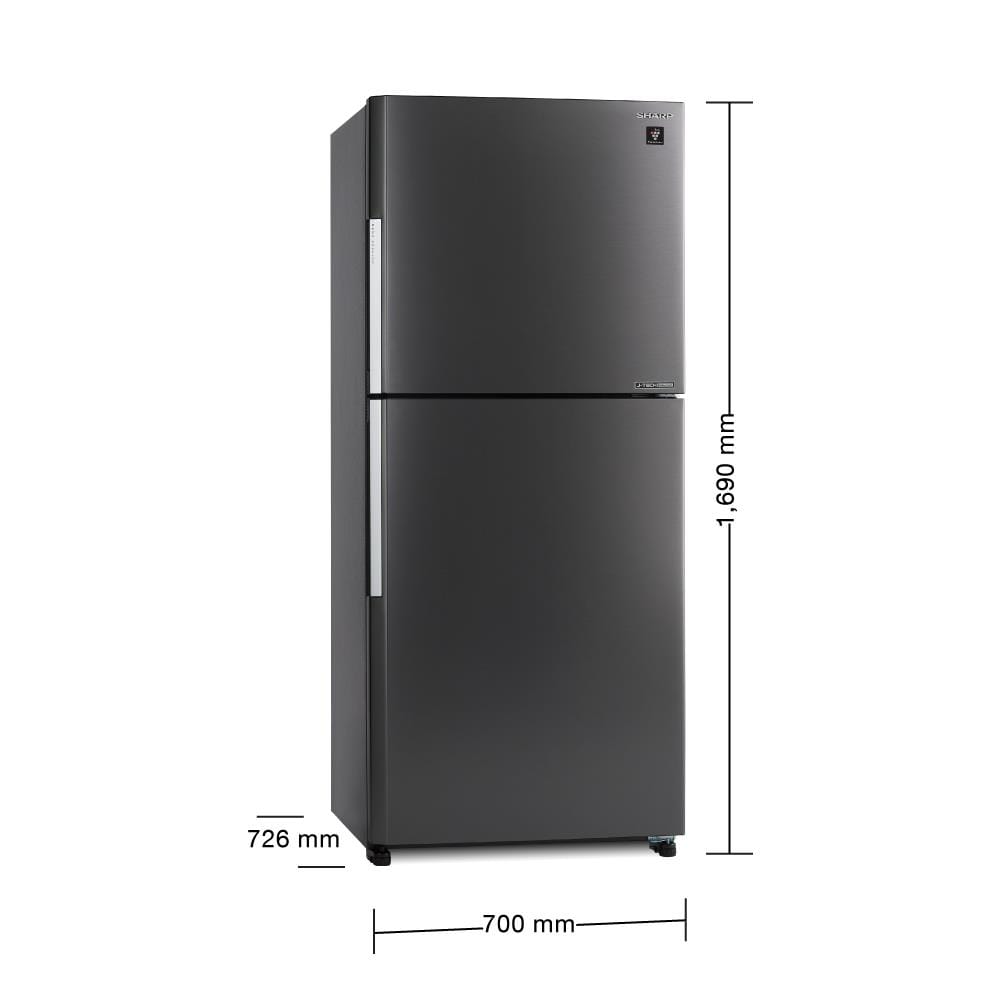 ตู้เย็น 2 ประตู SHARP SJ-XP470TP-DK 15.2 คิว สีเทาเข้ม