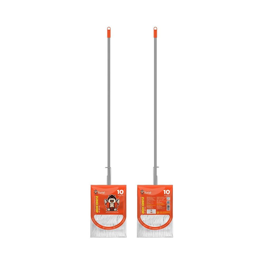 ไม้ม็อบถูพื้นแบบหนีบด้ามยาว ZUMO ZM13 10 นิ้ว สีขาว/ส้ม