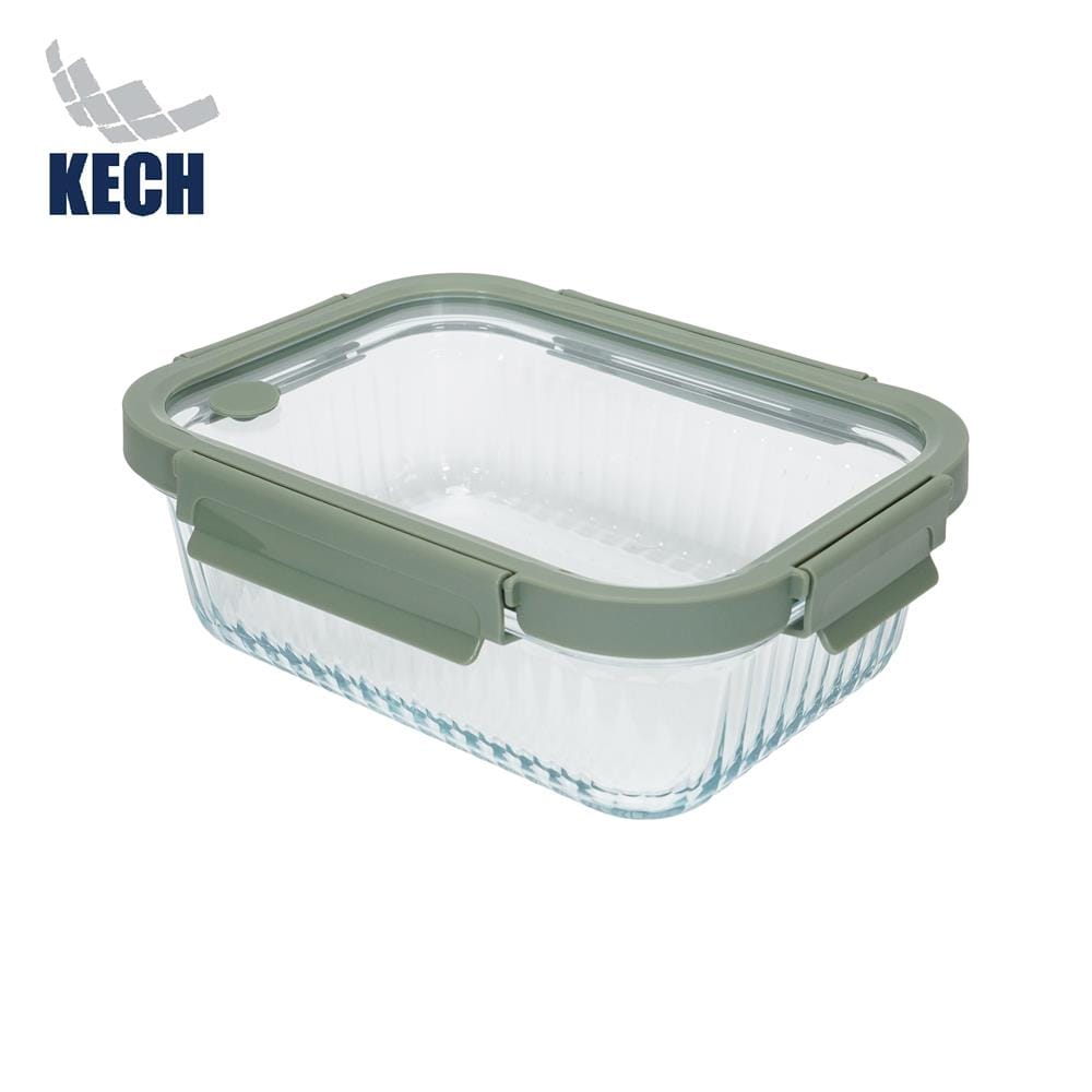 กล่องอาหารแก้วเหลี่ยม KECH RENA 1.52 ลิตร สีเทา_0