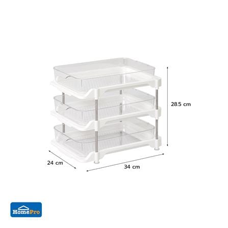 ชั้นวางของพร้อมถาดใส 3 ชั้น KECH BRINK 24X34X28.5 ซม._6
