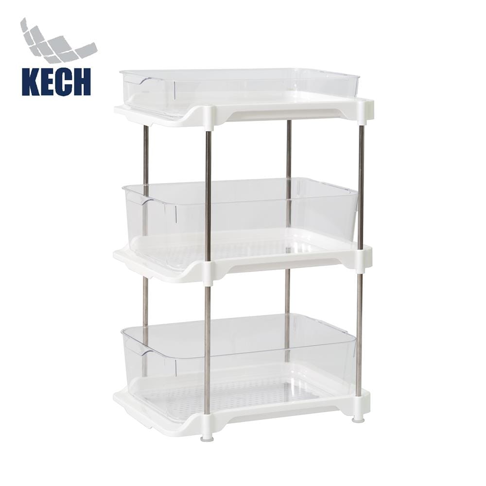 ชั้นวางของพร้อมถาดใส 3 ชั้น KECH BRINK 24X34X50.3 ซม.