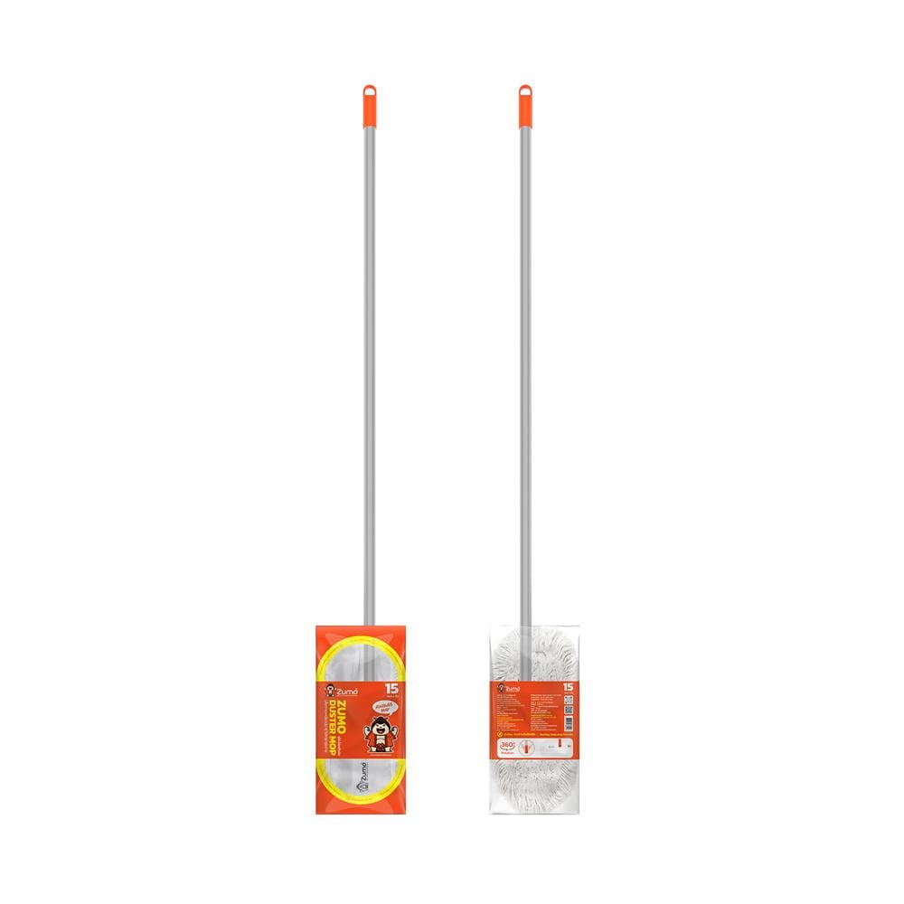 ไม้ม็อบดันฝุ่น ZUMO ZM21 15 นิ้ว สีขาว/ส้ม