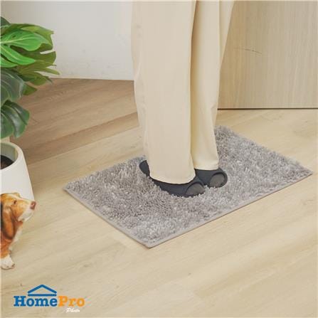 พรม HOME LIVING STYLE GRACE 45X70 ซม. สีเทาอ่อน_4