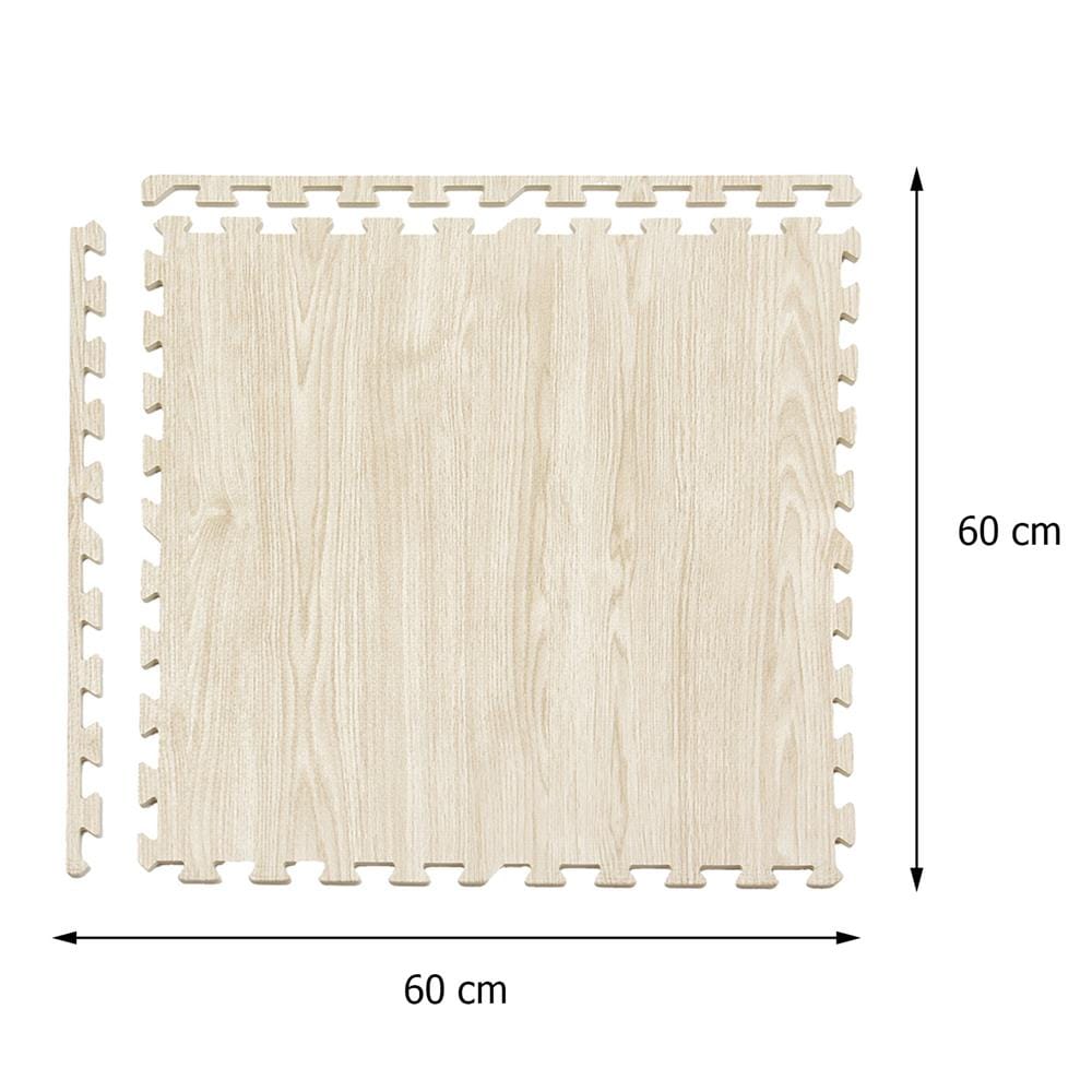 แผ่นรองนั่ง JIGSAW HOME LIVING STYLE OAK 60X60 ซม. สีครีม (แพ็ก 4 ชิ้น)