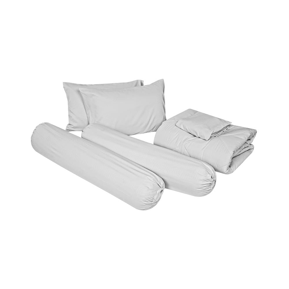ชุดผ้าปูที่นอน 6 ฟุต (ชุด 6 ชิ้น) HOME LIVING STYLE MULTI-CURVE สี LIGHT GREY