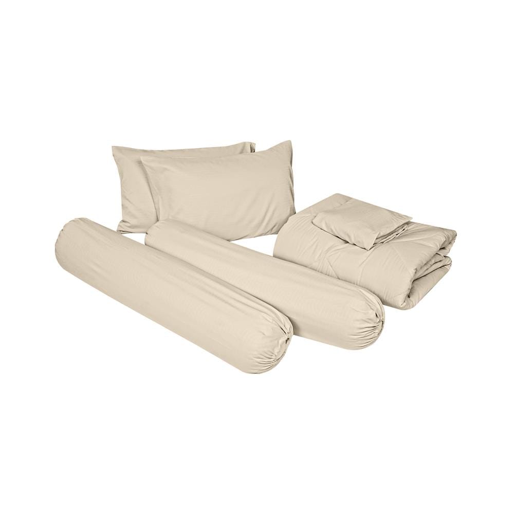 ชุดผ้าปูที่นอน 5 ฟุต (ชุด 6 ชิ้น) HOME LIVING STYLE MULTI-CURVE สี BROWN