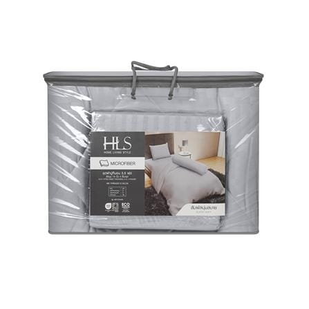 ชุดผ้าปูที่นอน 3.5 ฟุต (ชุด 4 ชิ้น) HOME LIVING STYLE KEYCHAIN สี GREY_4