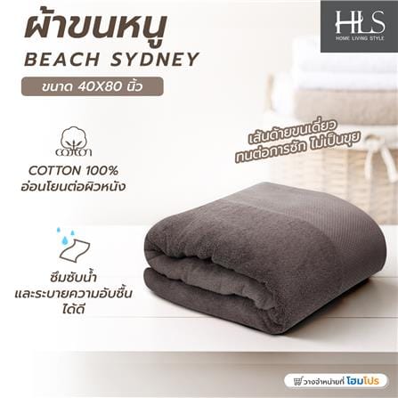 ผ้าขนหนู HOME LIVING STYLE BEACH SYDNEY 40X80 นิ้ว สี BROWN_5