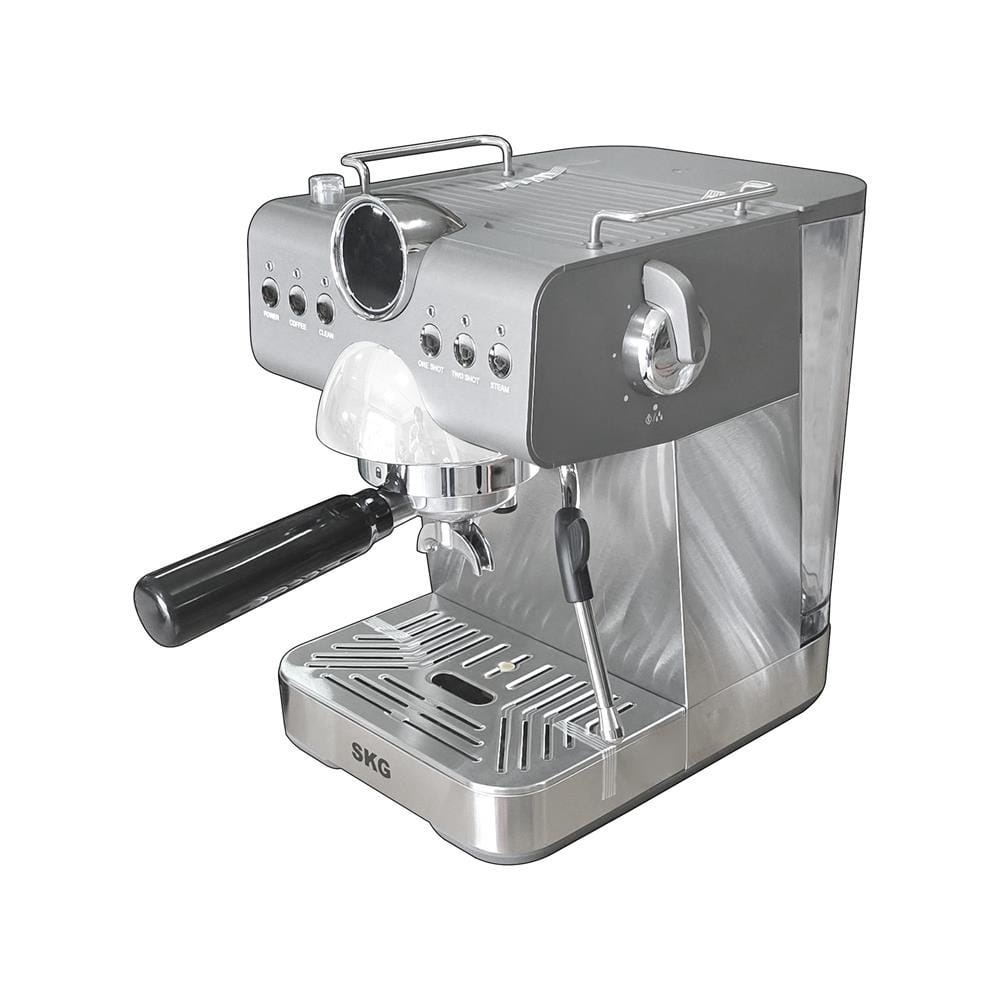 เครื่องชงกาแฟเอสเพรสโซ่ SKG SK-1218-NEW สีเงิน
