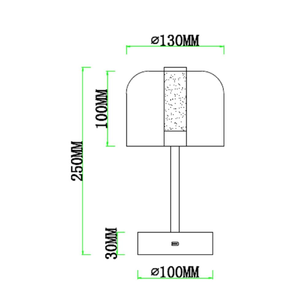 ไฟตั้งโต๊ะ LED CARINI RT249291BK 3 วัตต์ สีเทา/ดำ