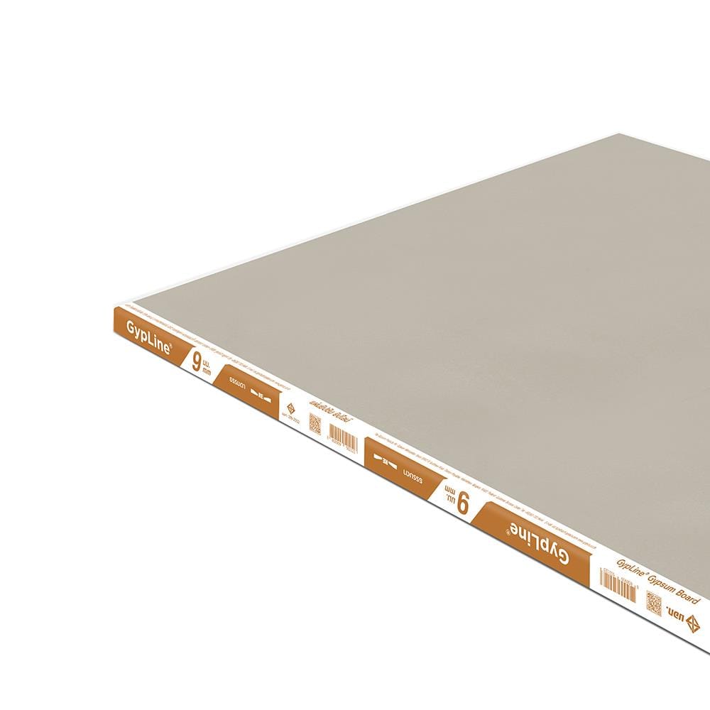 แผ่นยิปซัม ธรรมดา GYPLINE ขอบลาด 9 มม. 120x240 ซม.