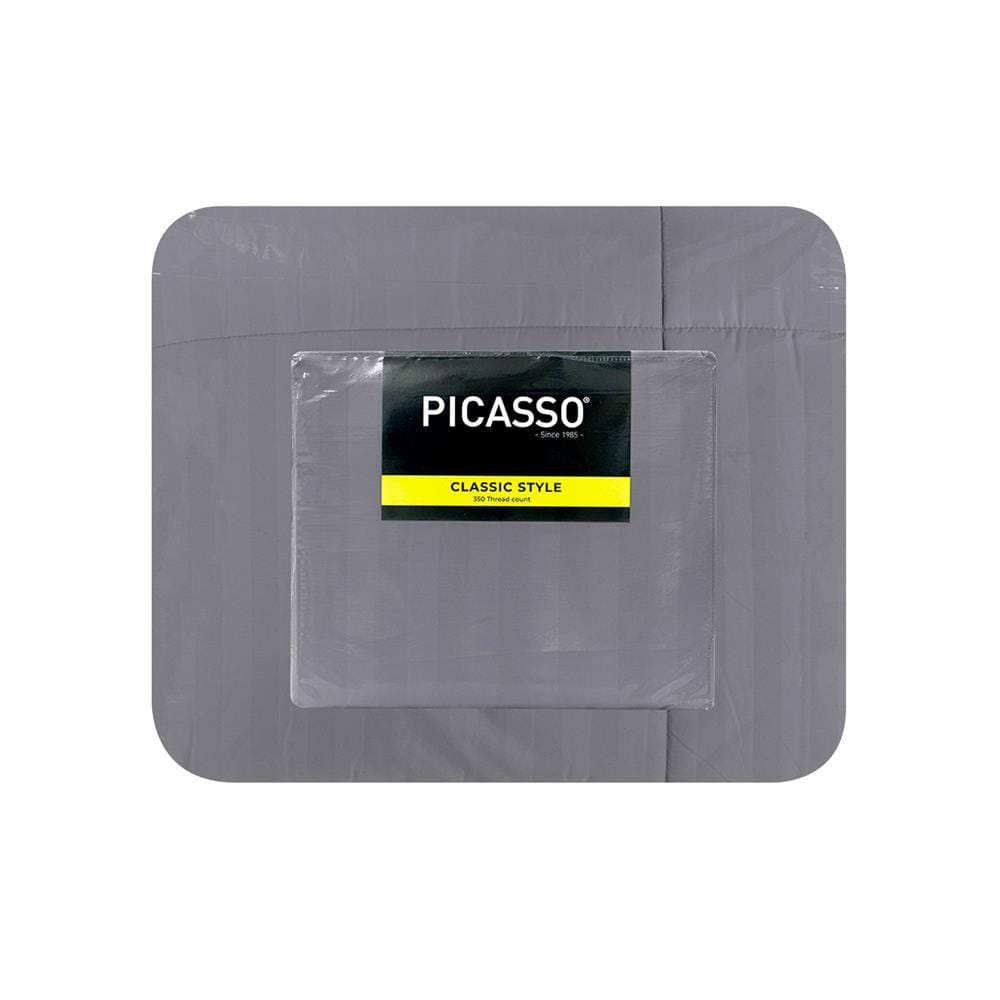 ชุดผ้าปูที่นอน 6 ฟุต (ชุด 6 ชิ้น) PICASSO CLASSIC STYLE สีเทา