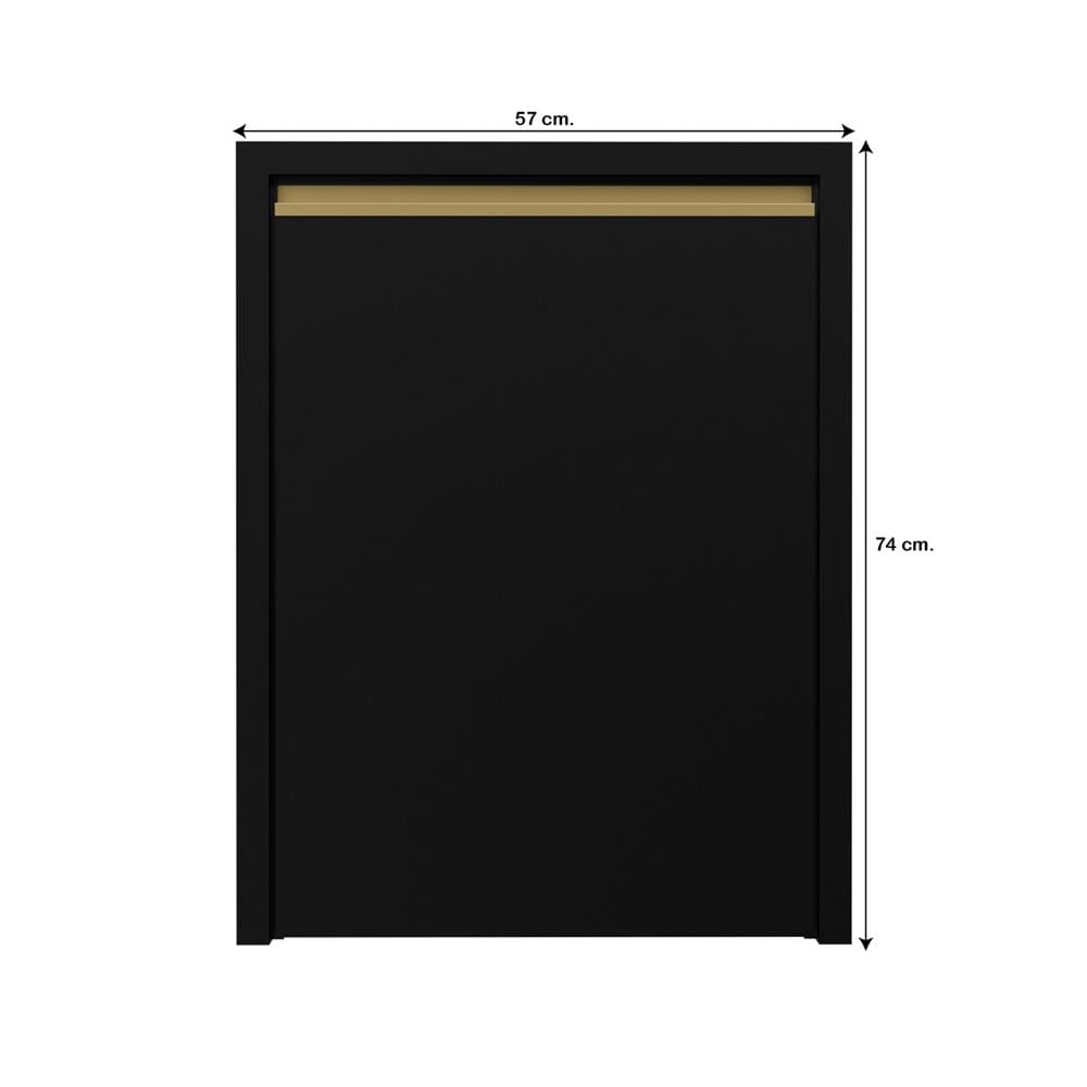 บานถังแก๊สเรียบ JUPITER JUVENTAS 57x74 cm. สีดำ