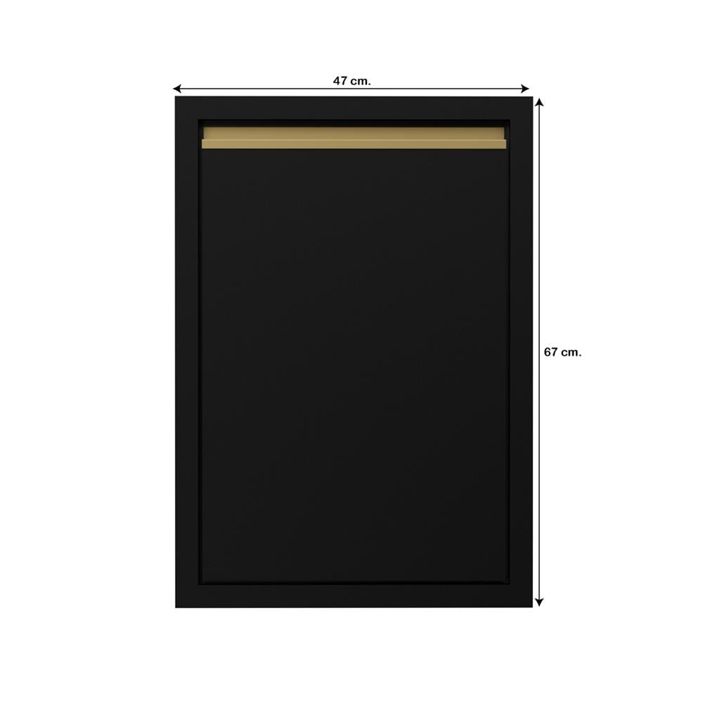 บานซิงค์เดี่ยวเรียบ JUPITER JUVENTAS 47x67 ซม. สีดำ