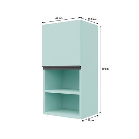 ตู้แขวนเดี่ยวเรียบช่องโล่ง S1 JUPITER JUVENTAS 40x80 ซม. สีเขียว_4