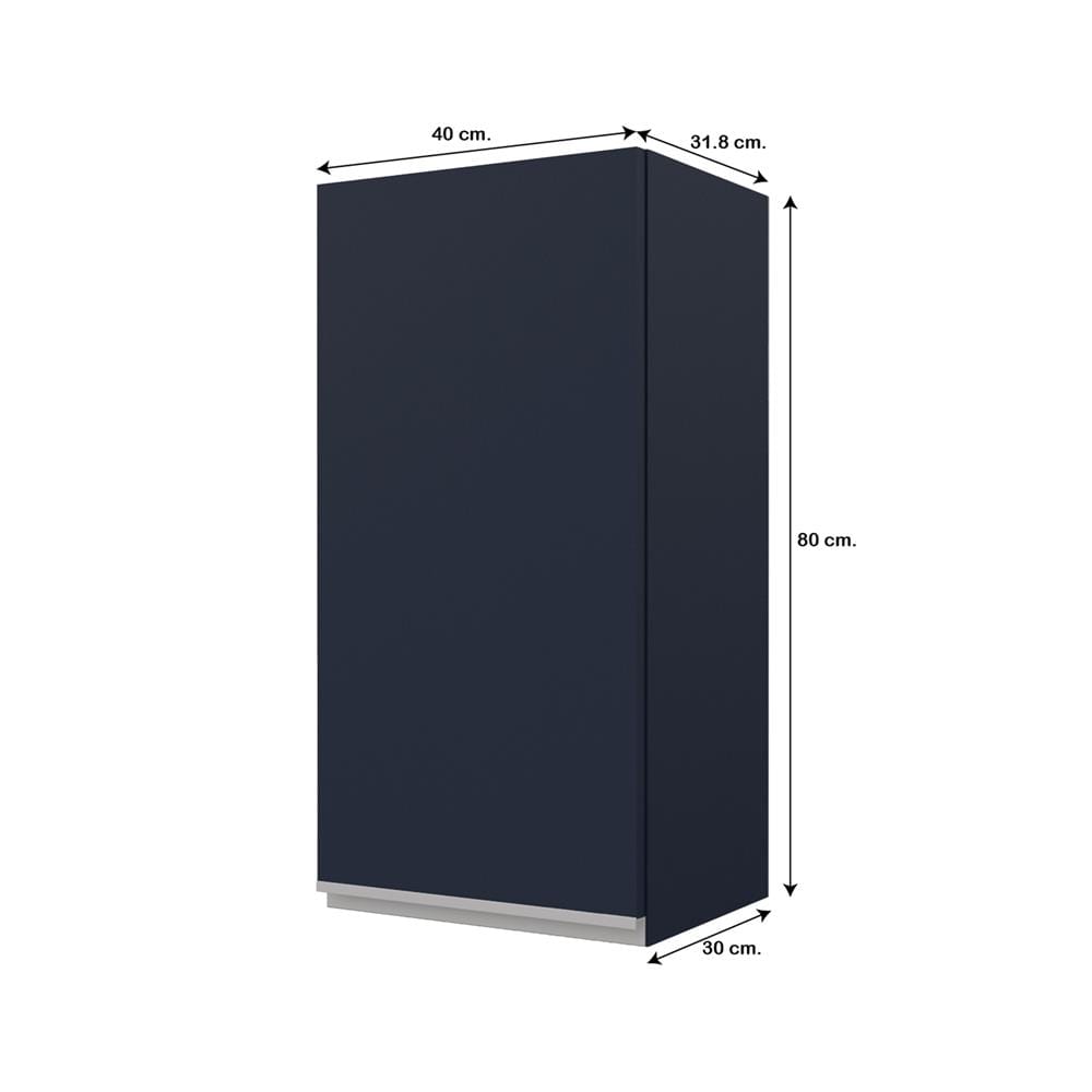 ตู้แขวนเดี่ยวเรียบ JUPITER JUVENTAS 40x80 ซม. สีน้ำเงิน