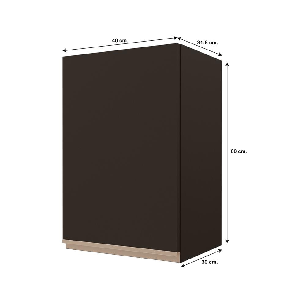 ตู้แขวนเดี่ยวเรียบ JUPITER JUVENTAS 40x60 ซม. สีน้ำตาล