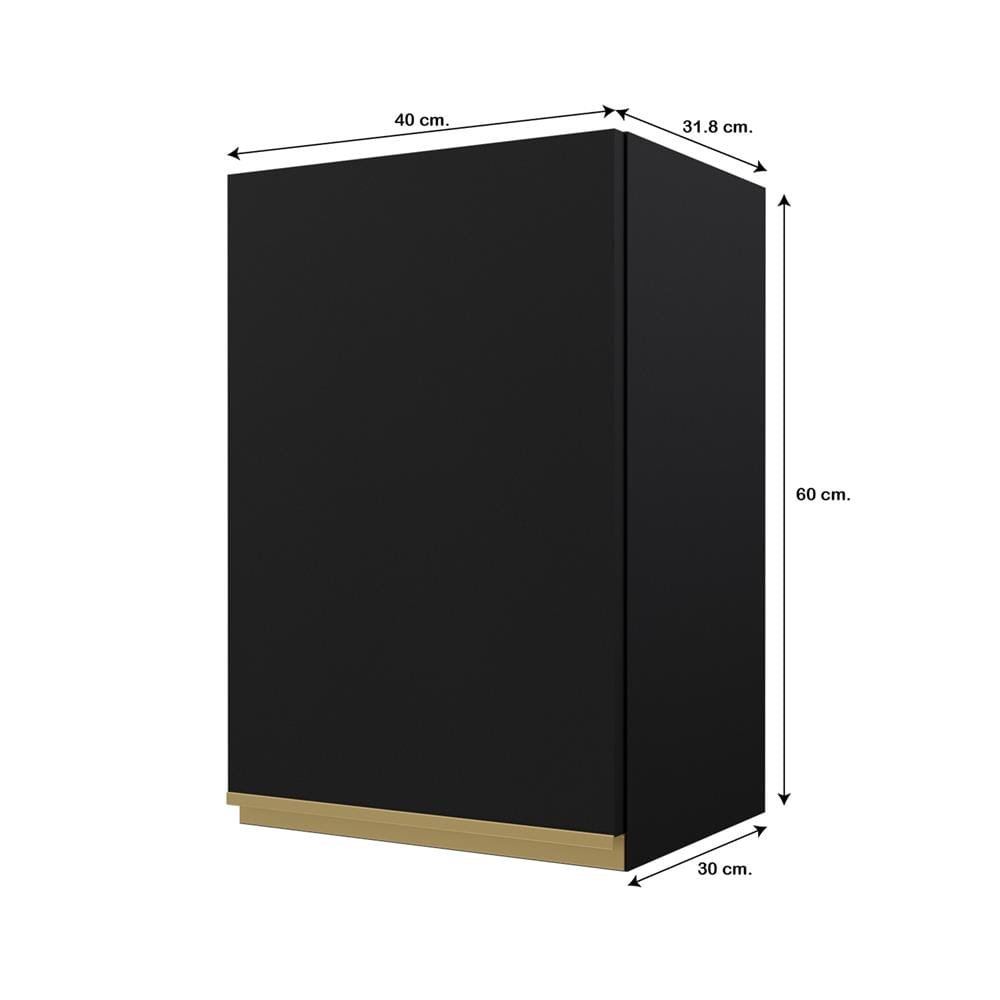 ตู้แขวนเดี่ยวเรียบ JUPITER JUVENTAS 40x60 ซม. สีดำ