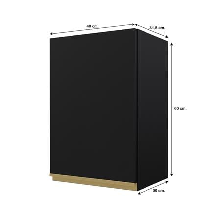 ตู้แขวนเดี่ยวเรียบ JUPITER JUVENTAS 40x60 ซม. สีดำ_4