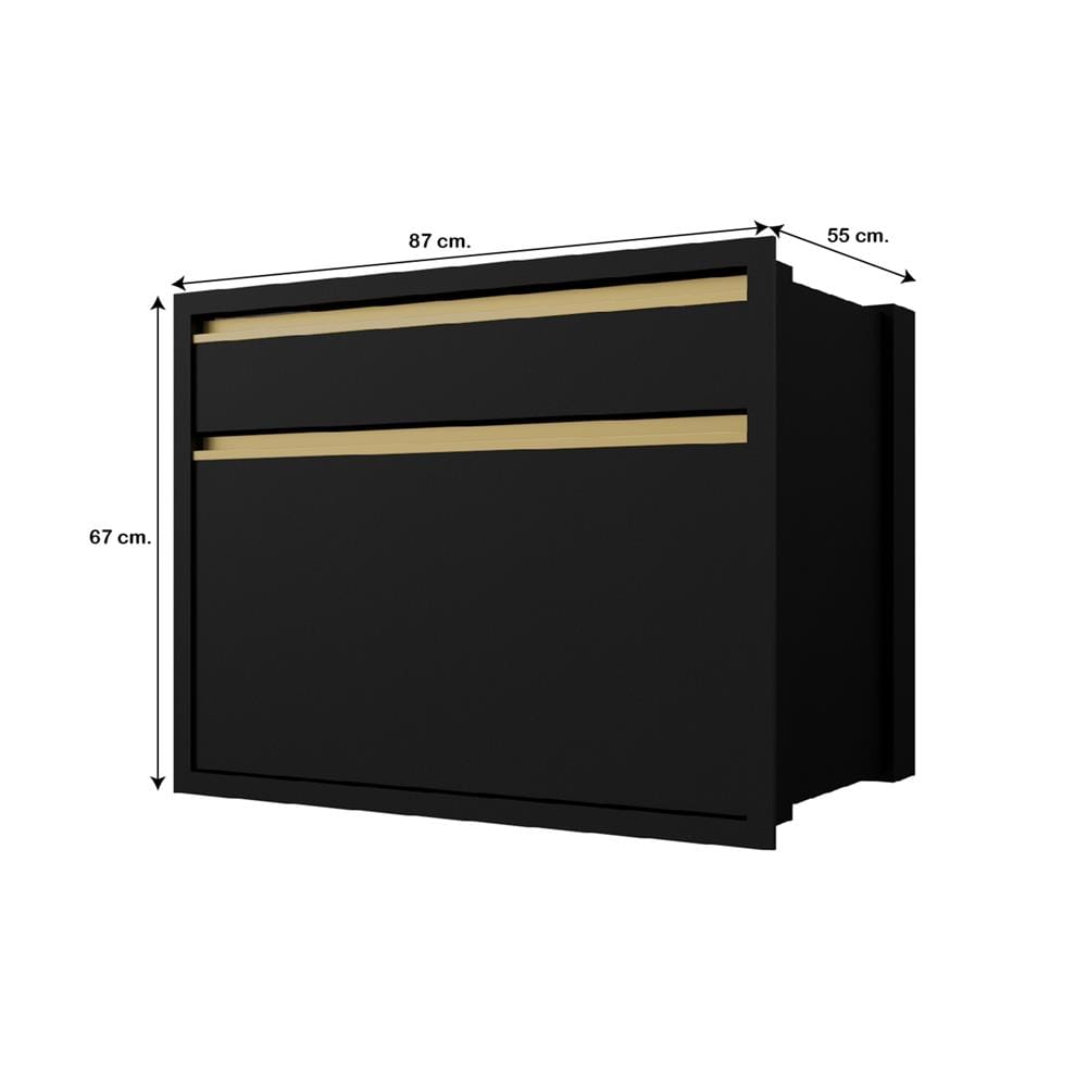 ตู้ลิ้นชัก JUPITER JUVENTAS 87x67 ซม. สีดำ