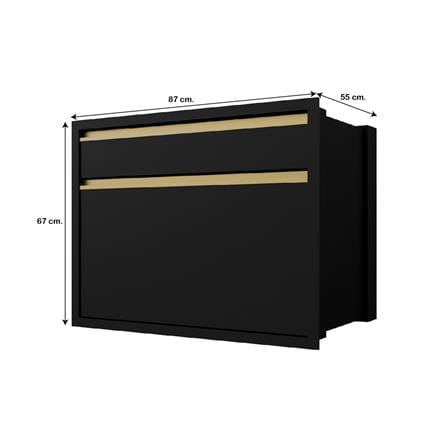 ตู้ลิ้นชัก JUPITER JUVENTAS 87x67 ซม. สีดำ_3