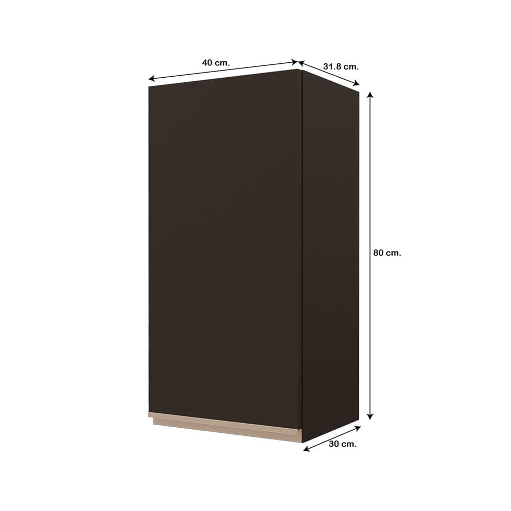 ตู้แขวนเดี่ยวเรียบ JUPITER JUVENTAS 40x80 ซม. สีน้ำตาล