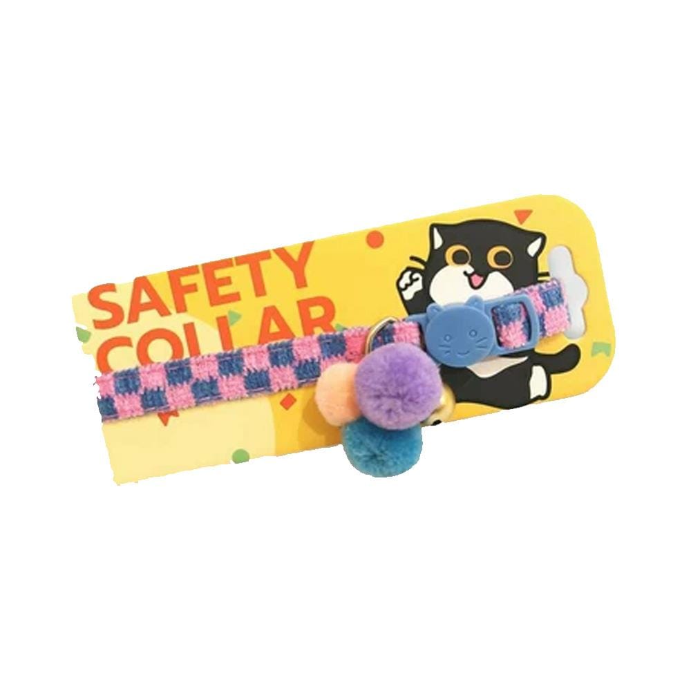 ปลอกคอสัตว์เลี้ยง KAFBO CHECKBOARD COLLAR สีชมพู/ฟ้า