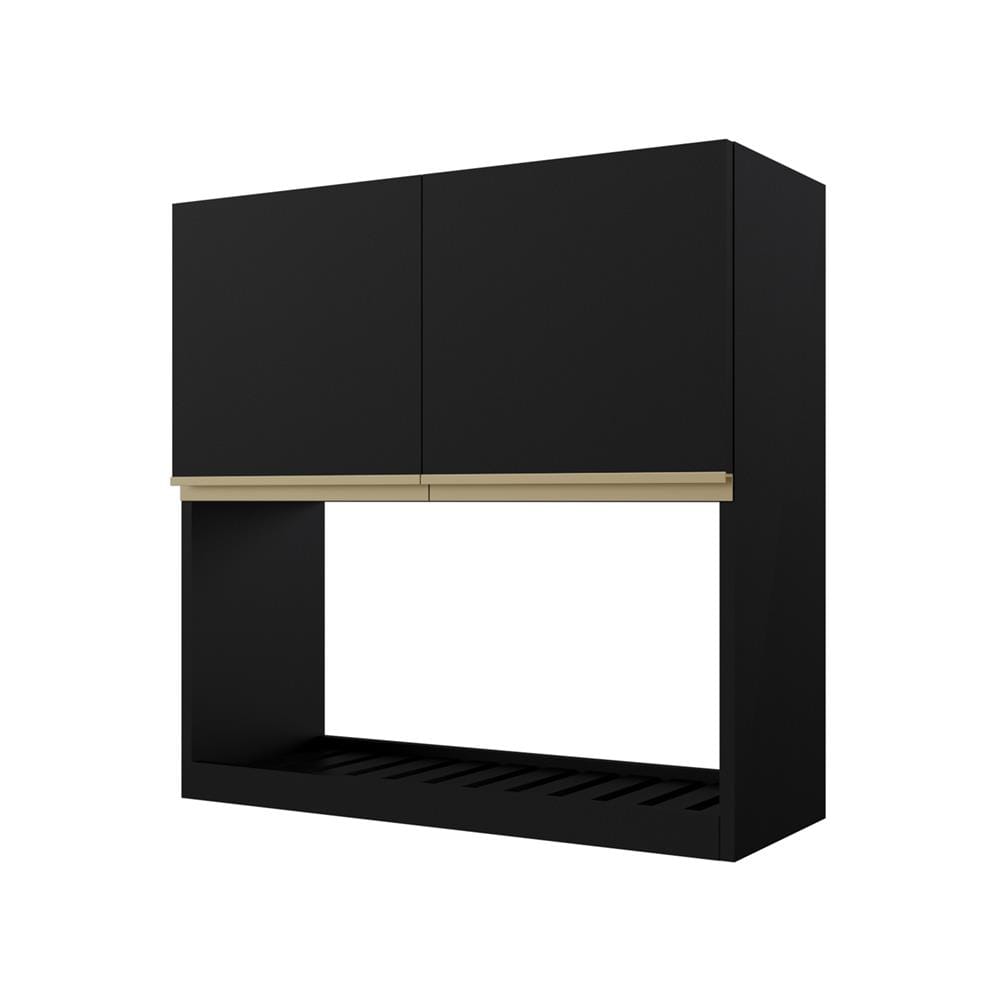 ตู้แขวนคว่ำจานเรียบ JUPITER JUVENTAS 80x80 ซม. สีดำ