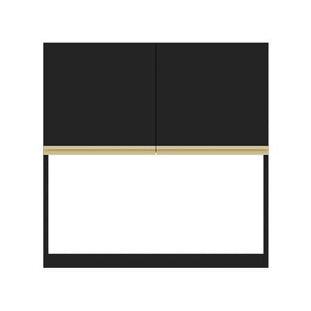 ตู้แขวนคว่ำจานเรียบ JUPITER JUVENTAS 80x80 ซม. สีดำ