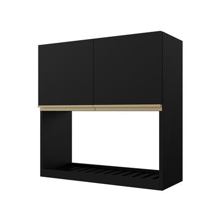 ตู้แขวนคว่ำจานเรียบ JUPITER JUVENTAS 80x80 ซม. สีดำ_1